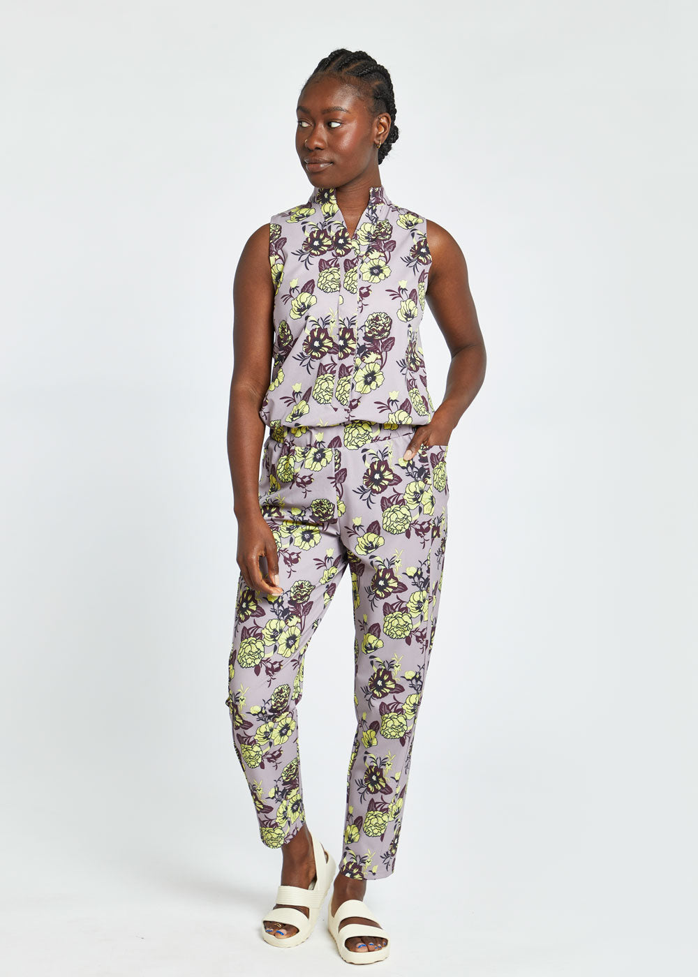 Women's Plus Floral Print Key Hole Wide Leg Jumpsuit | Boohoo UK